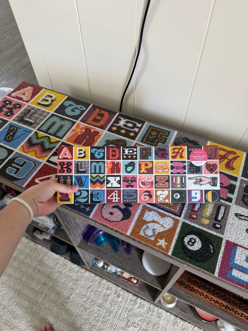 Galison Needlepoint A to Z 1000 Piece Panorama Jigsaw Puzzle